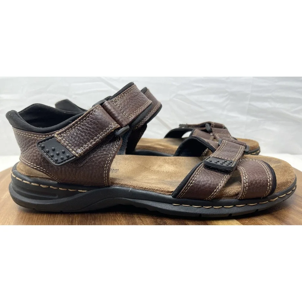 Dr Scholl's Sandals‎ Men's Size 11 Graven Brown Leather Sandals